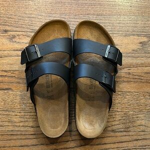 Birkenstock Arizona Black Birko Flor Men 42 Reg/Wide 9-9.5